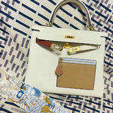 Statement handbag styled for everyday wear