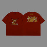 Flat lay presentation of Louis Vuitton cotton t-shirt with tailored silhouette