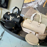 Front view of modern signature women's handbag – women's premium purse