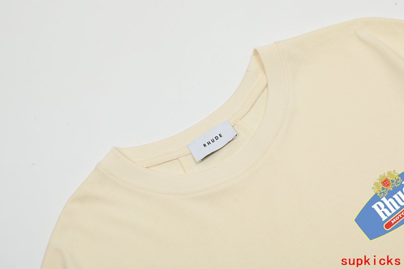 Back view of Rhude luxury clothing with tailored silhouette