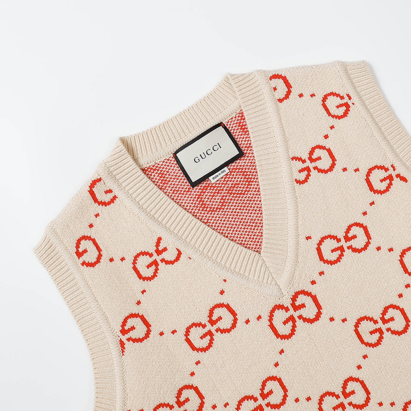 Close-up detail shot of Gucci luxury clothing with relaxed-fit cut