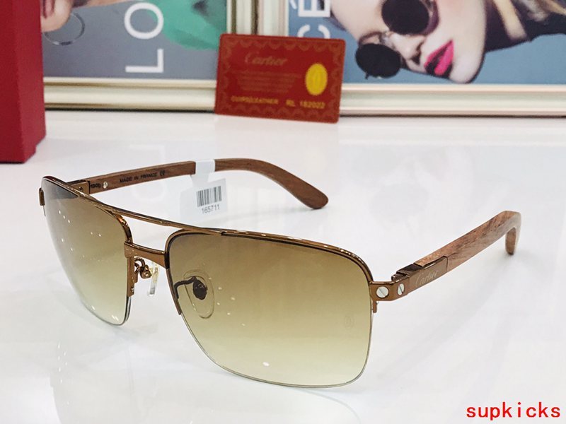 Angled view of Cartier unisex sunglasses