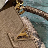 Back view of modern refined women's handbag – women's designer-style accessory