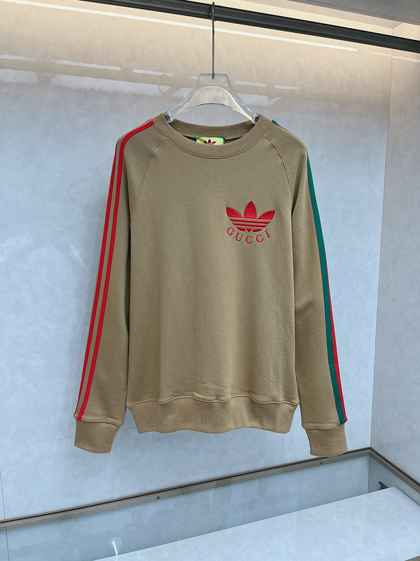 Back view of Gucci luxury clothing with monogram-inspired silhouette