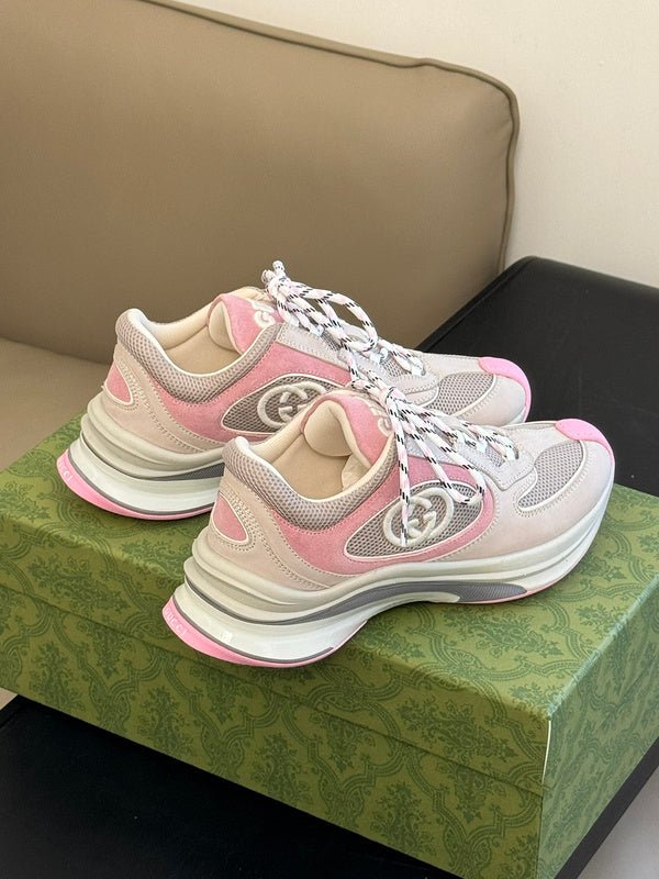 Gucci sneakers detailed view showing premium designer craftsmanship