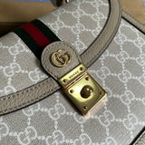 Back view of signature premium women's handbag – women's luxury accessory