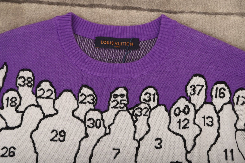 Back view of Louis Vuitton luxury clothing with logo-detail design