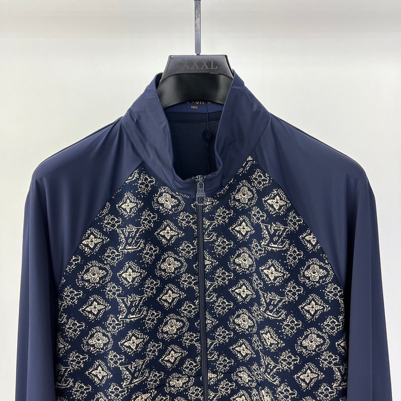 Side profile of Louis Vuitton luxury clothing with label-forward styling