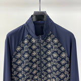 Side profile of Louis Vuitton luxury clothing with label-forward styling