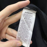 Close-up of Burberry designer clothing craftsmanship