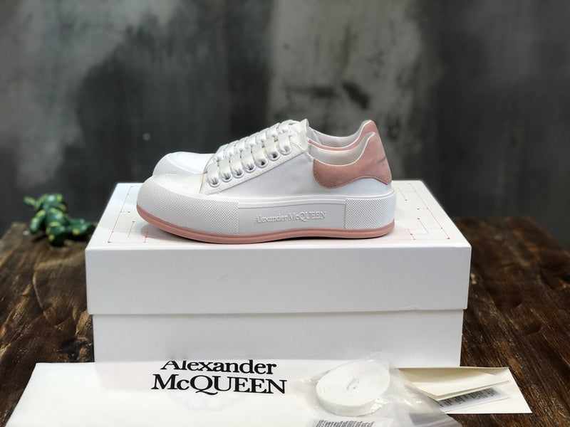 Alexander McQueen Chocolate Brown Chunky Platform Sneakers - Front View