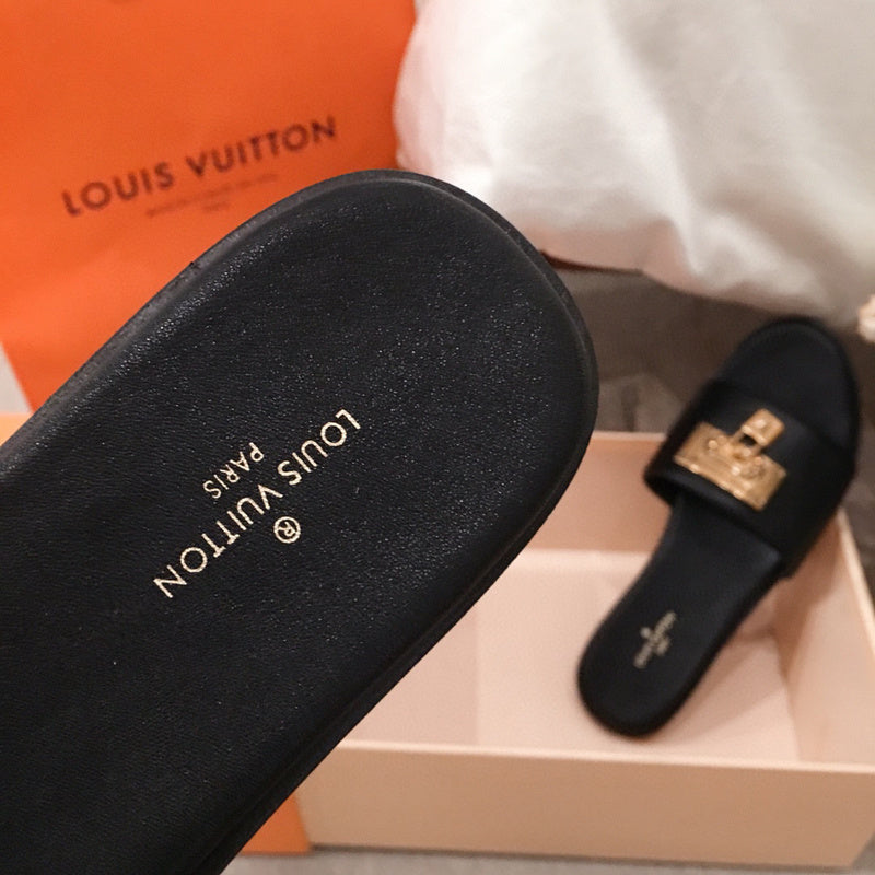 Close-up of Louis Vuitton shoes craftsmanship