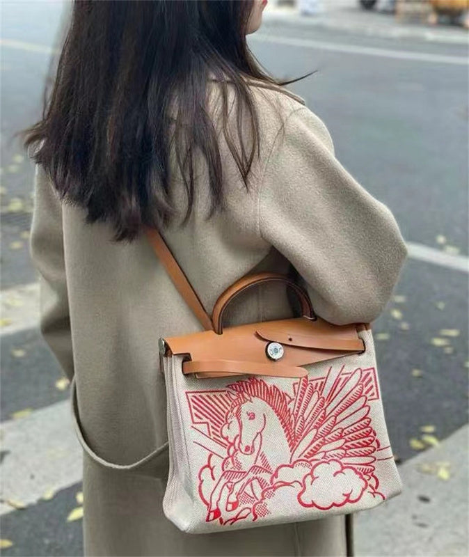 Close-up detail of sophisticated bag design