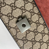 Close-up detail of signature polished women's handbag – women's statement bag