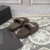 Balenciaga Red Flat Thong Sandals - Heel Detail View
