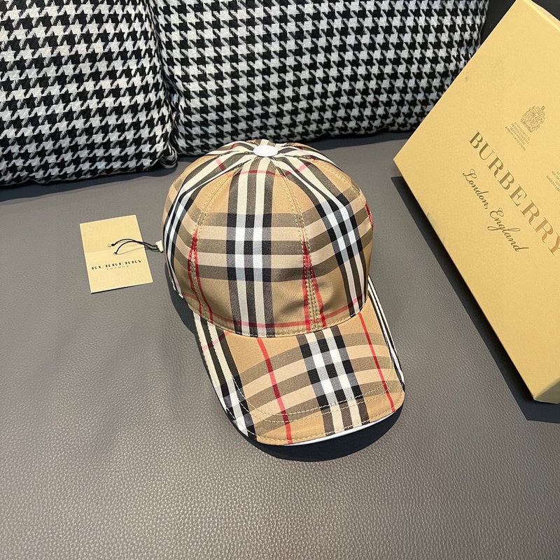 Close-up detail view of Burberry unisex cap