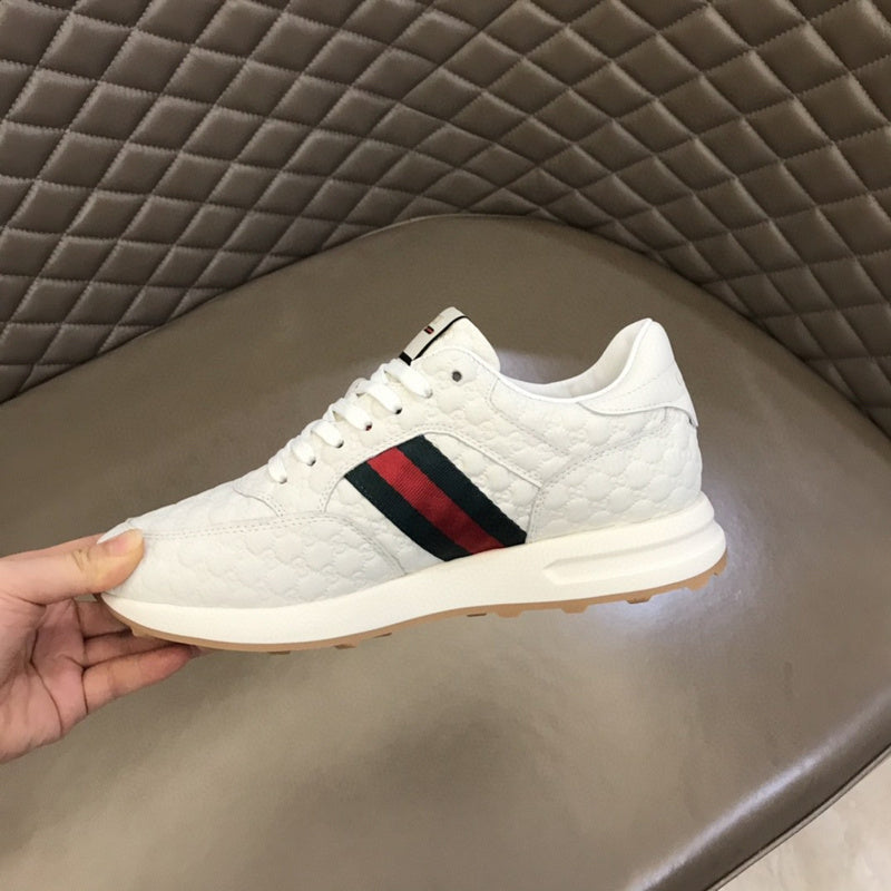 Gucci sneakers detailed view showing premium designer craftsmanship
