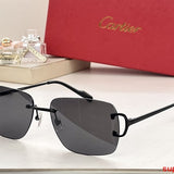 Close-up detail view of Cartier unisex sunglasses
