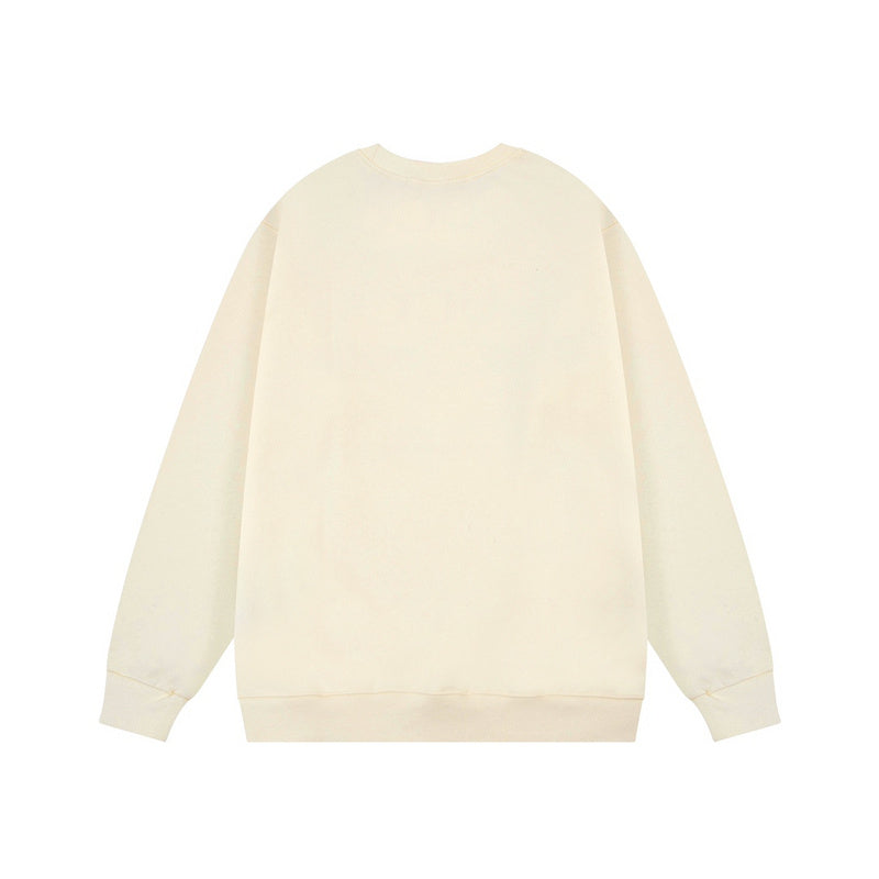 Side profile of Gucci luxury clothing with relaxed-fit cut