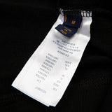 Back view of Louis Vuitton luxury clothing with signature branding