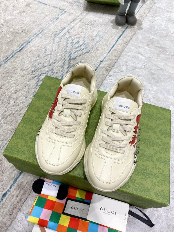 Gucci muted earth tones luxury sneakers view 9 cushioned comfort fit
