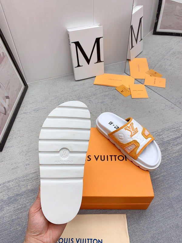 Louis Vuitton Nude Pointed-Toe Flats - Sole Detail View