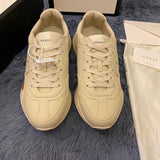 Gucci soft grey luxury sneakers view 9 bold athletic profile