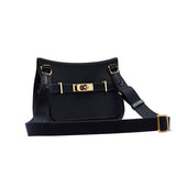Side view of modernist structured handbag