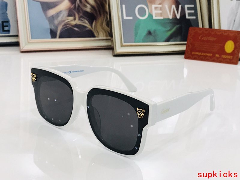 Close-up detail view of Cartier unisex sunglasses