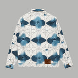 Side profile of Louis Vuitton luxury clothing with signature branding