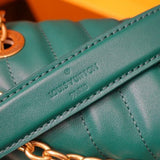 Close-up detail of everyday-luxe classic women's handbag – women's statement bag