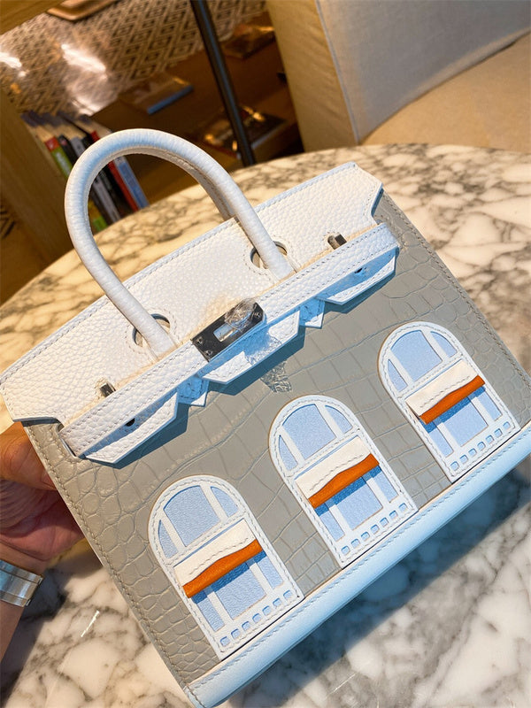 Close-up detail of polished bag design