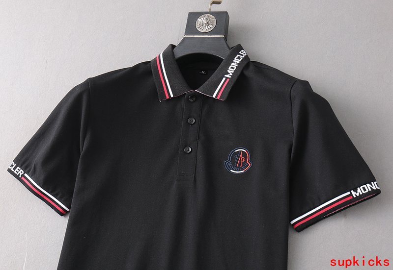 Full styled look of Moncler luxury clothing with relaxed-fit cut