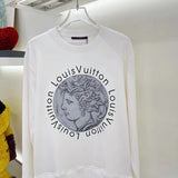 Front view of Louis Vuitton luxury clothing with runway-inspired design