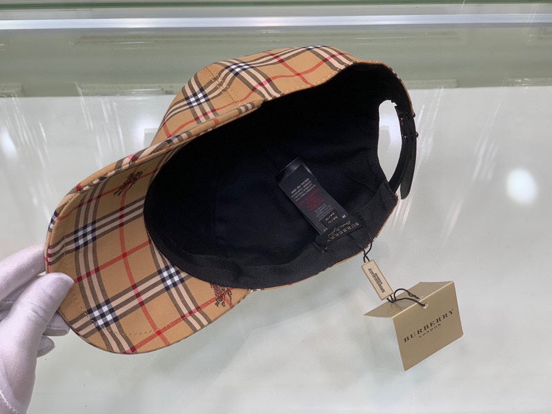 Side view of Burberry unisex cap