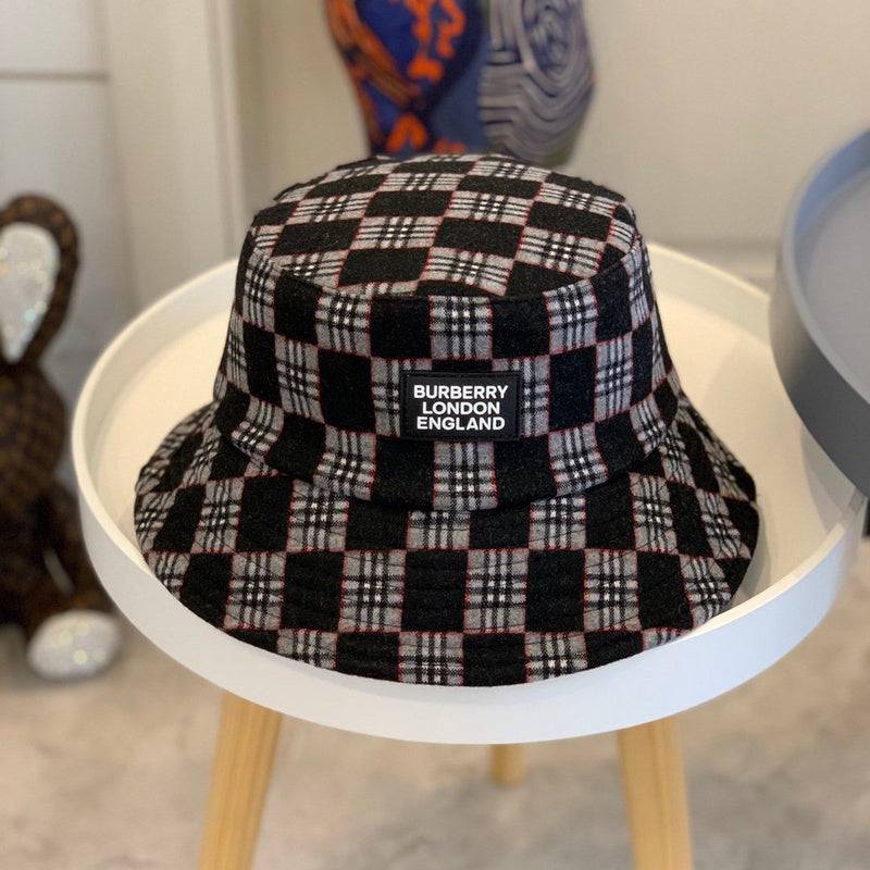 Close-up detail view of Burberry unisex cap
