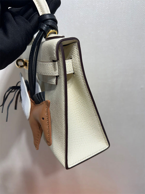 Close-up detail of tailored bag design