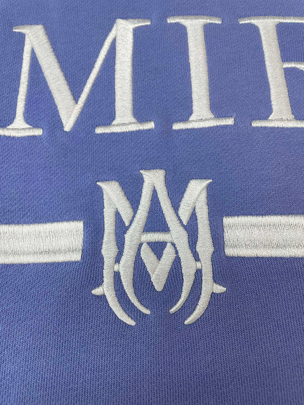 Close-up of Amiri hoodie craftsmanship