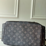 Handle and strap detail of classic signature women's handbag – women's designer-style accessory