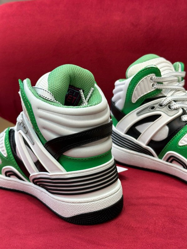 Gucci sneakers detailed view showing premium designer craftsmanship