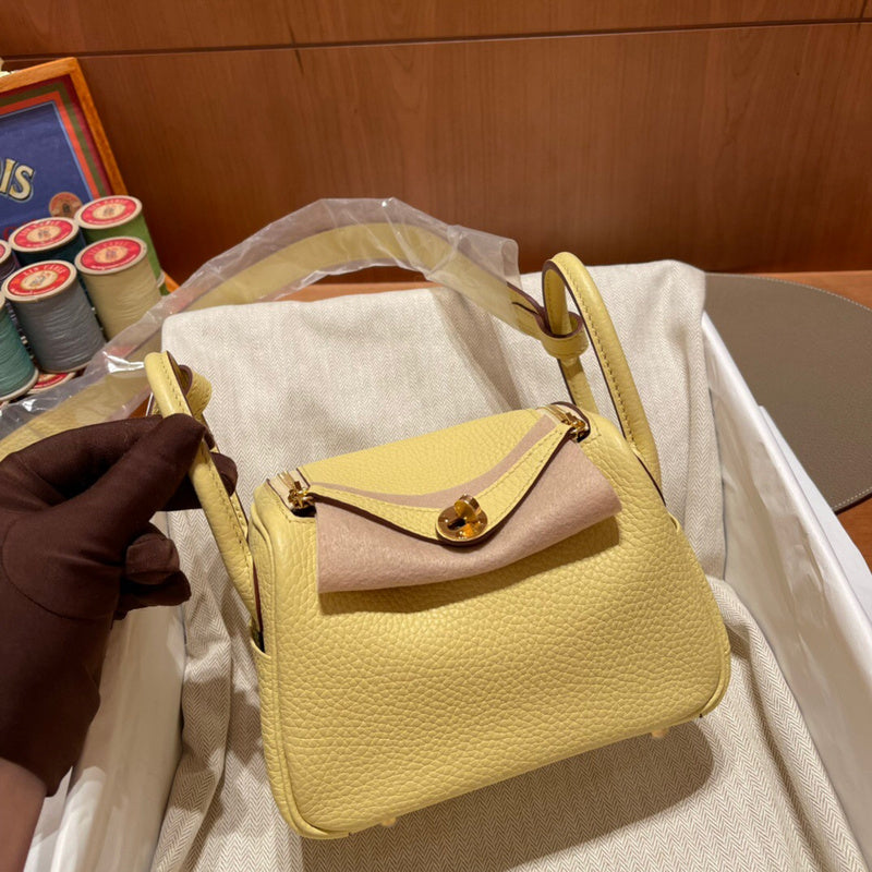 Side view of timeless structured handbag