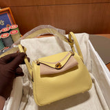 Side view of timeless structured handbag