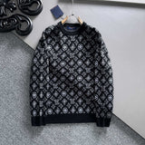Front view of Louis Vuitton luxury clothing with logo-detail design