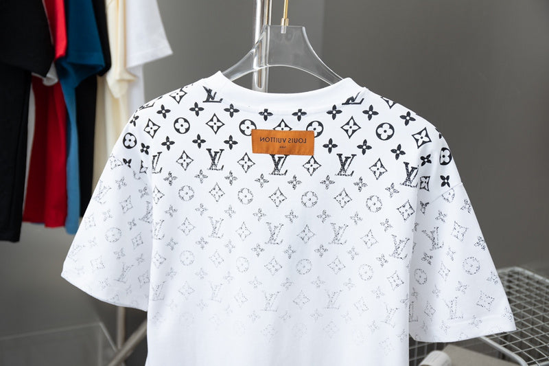 Front view of Louis Vuitton cotton t-shirt with signature branding