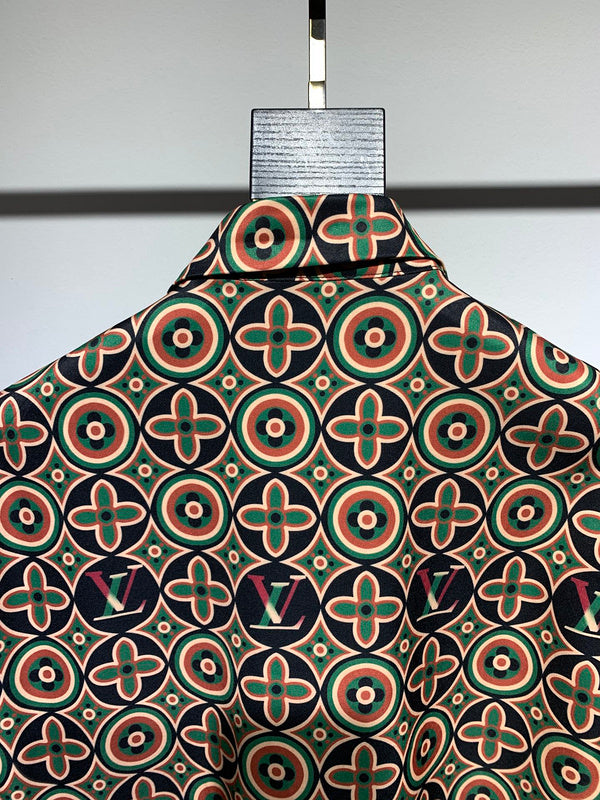 Front view of Louis Vuitton cotton t-shirt with signature branding