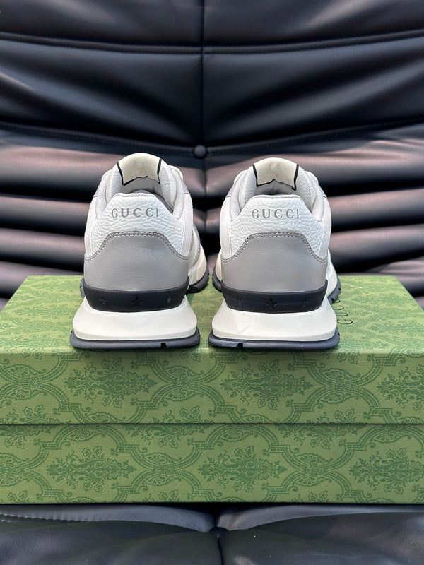 Gucci classic monochrome luxury sneakers view 9 heritage-inspired look