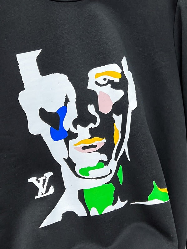 Flat lay presentation of Louis Vuitton luxury clothing with tailored silhouette