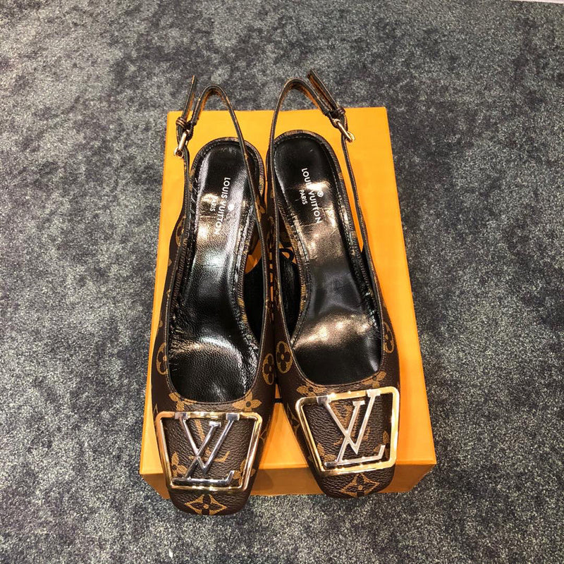 Louis Vuitton luxury shoes detail shot