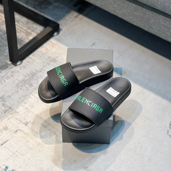 Balenciaga Black Flat Thong Sandals - Sole Detail View