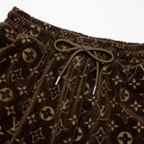 Close-up detail shot of Louis Vuitton cotton t-shirt with label-forward styling